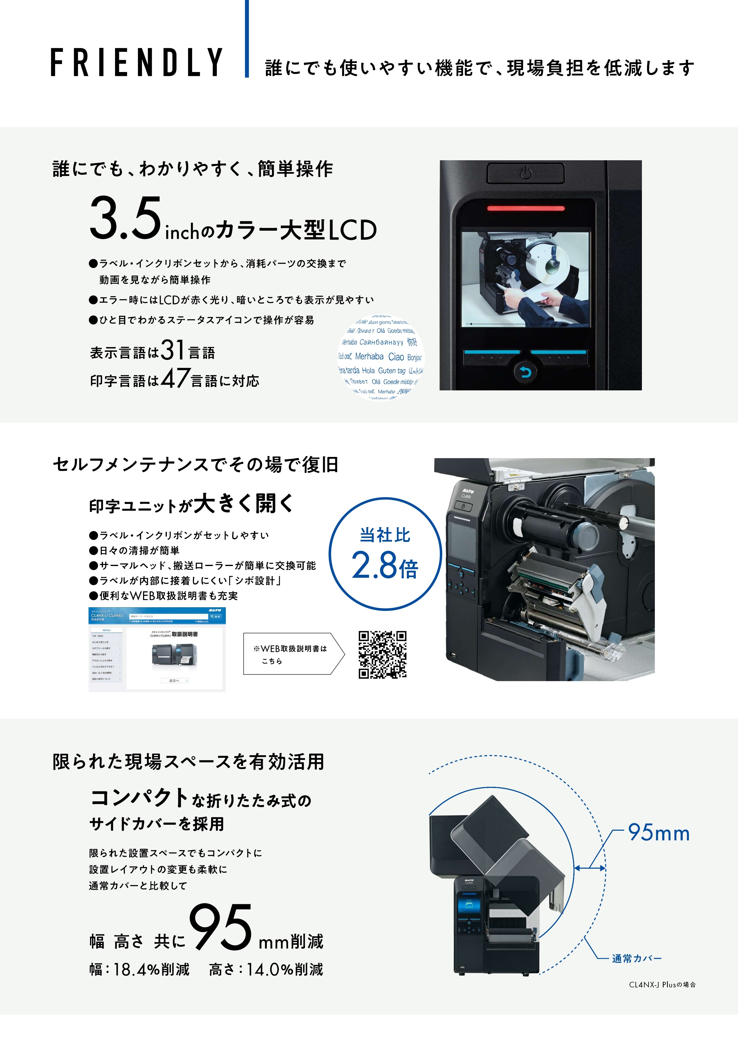 サトー SATO スキャントロニクス プラス CL4NX-J08 Plus 標準仕様 業務